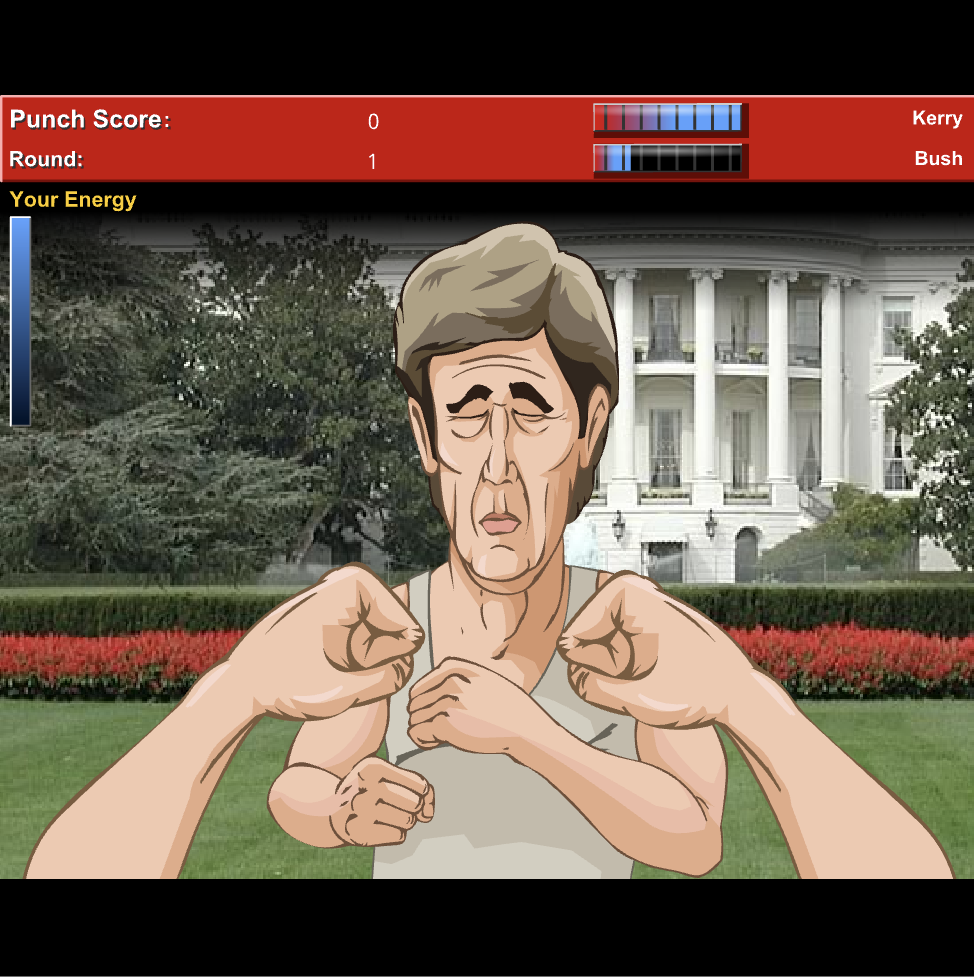 Bush vs. Kerry flash game process