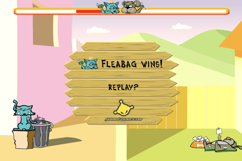 Fleabag vs. Mugg flash game over