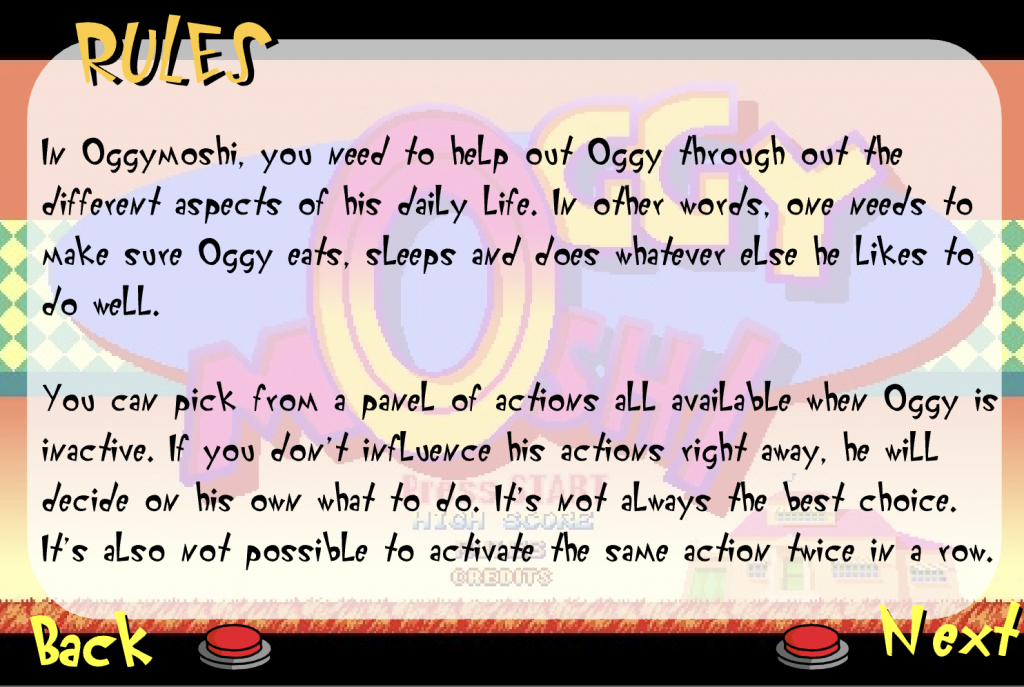 Oggy Moshi flash game rules
